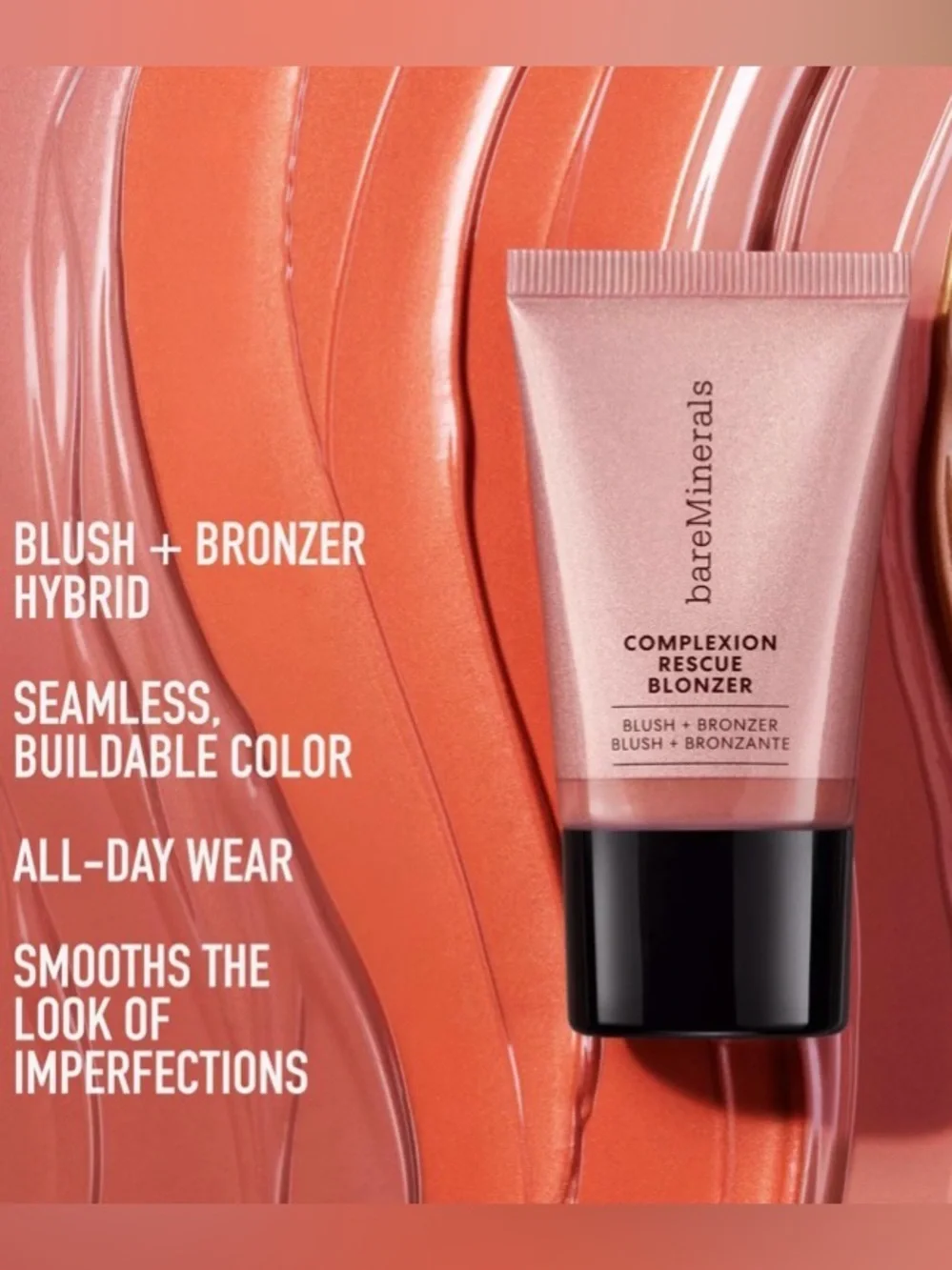 bareminerals COMPLEXION RESCUE Liquid Blonzer In “KISS of Spice” Brand New